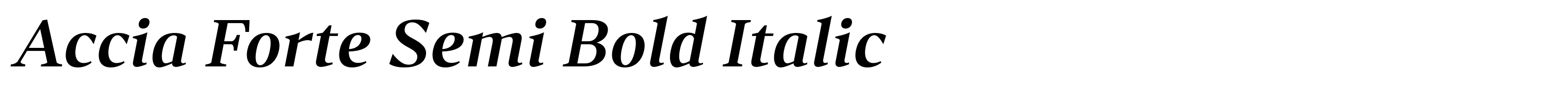 Accia Forte Semi Bold Italic